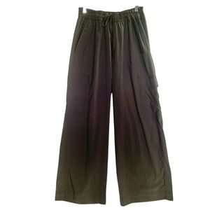 Cargo Pant Wide Leg Jogger Track Pant ElasticDraw String QuickDry Stretch Grey L